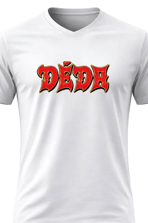 Foto 2 Pánské bavlněné tričko s potiskem - DĚDA (ROCK)