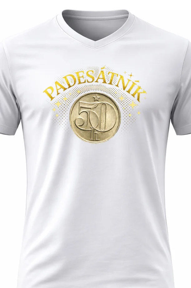 Foto 2 Pánské vtipné tričko s potiskem - PADESÁTNÍK