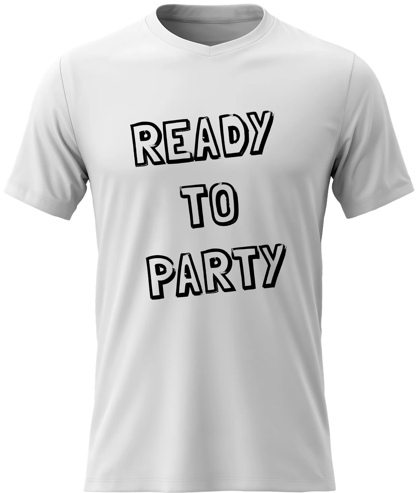 Pánské bavlněné tričko s potiskem - READY TO PARTY