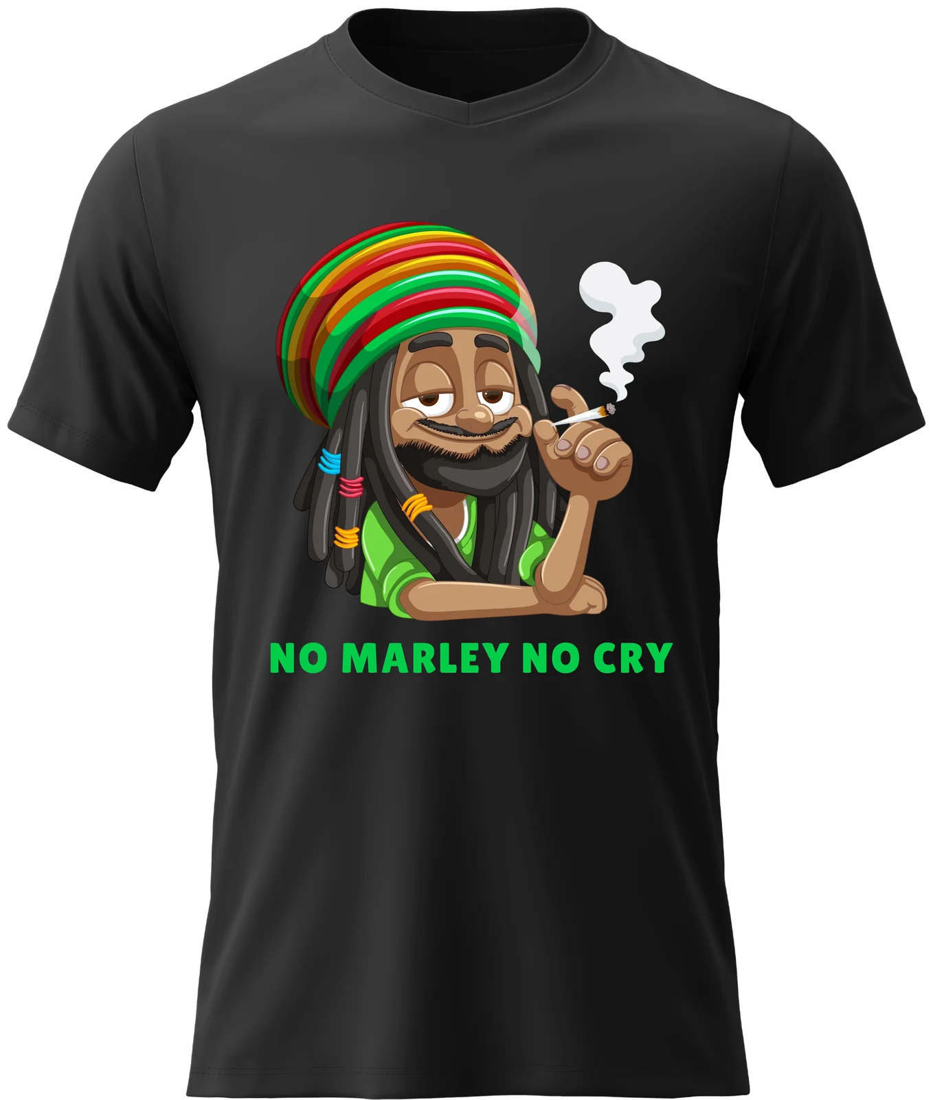 Pánské bavlněné tričko s potiskem - BOB MARLEY