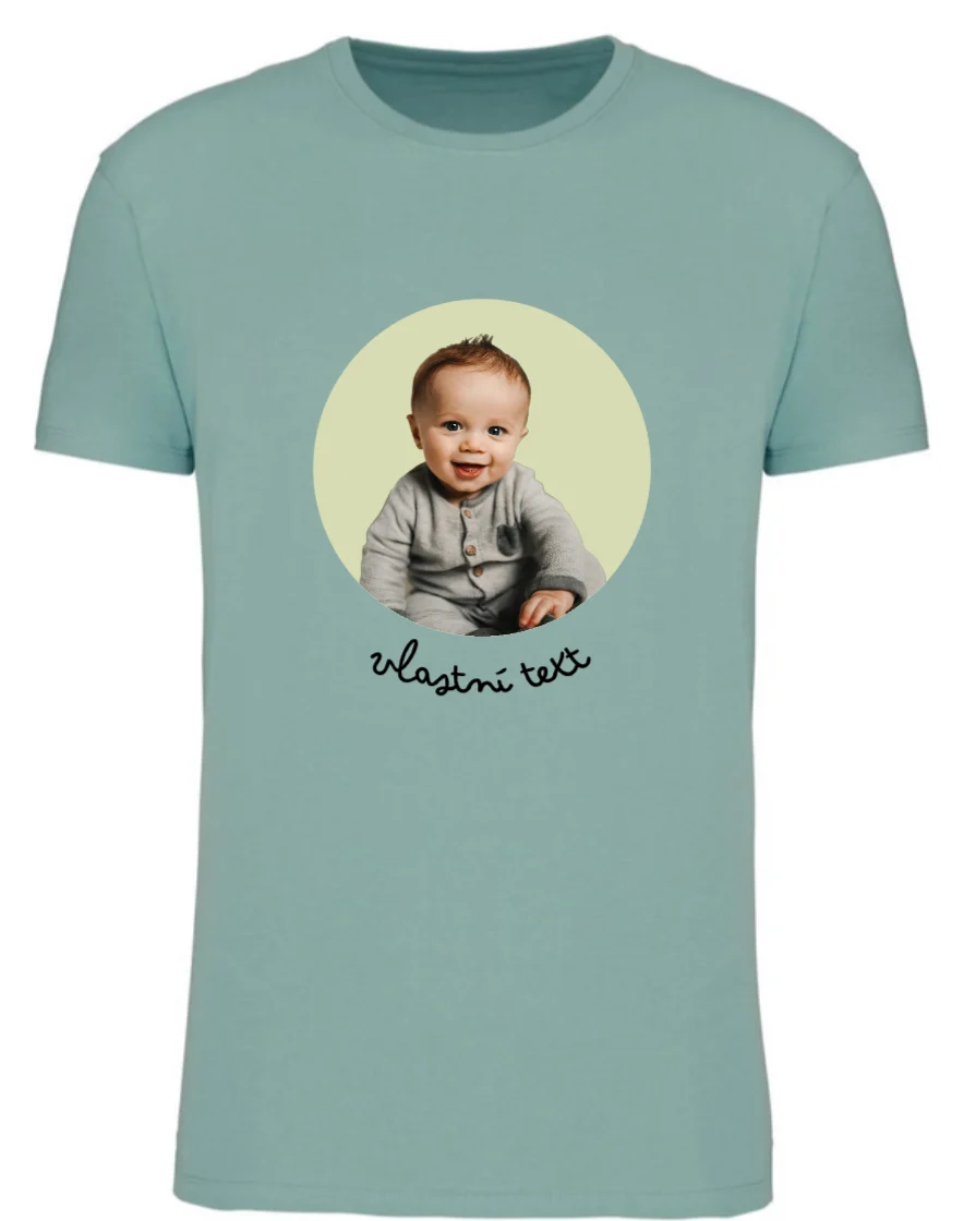 Personalizované dámské tričko s výřezem fotky na podkladu