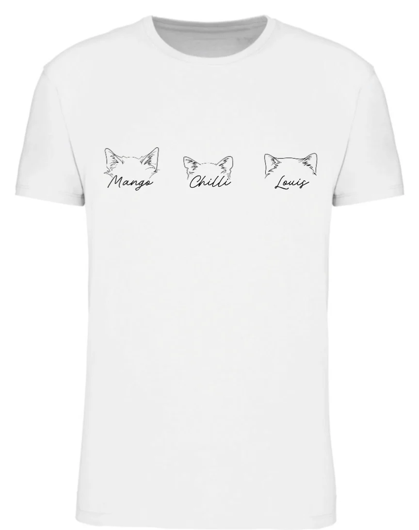Personalizované pánské tričko se zvířecímí oušky