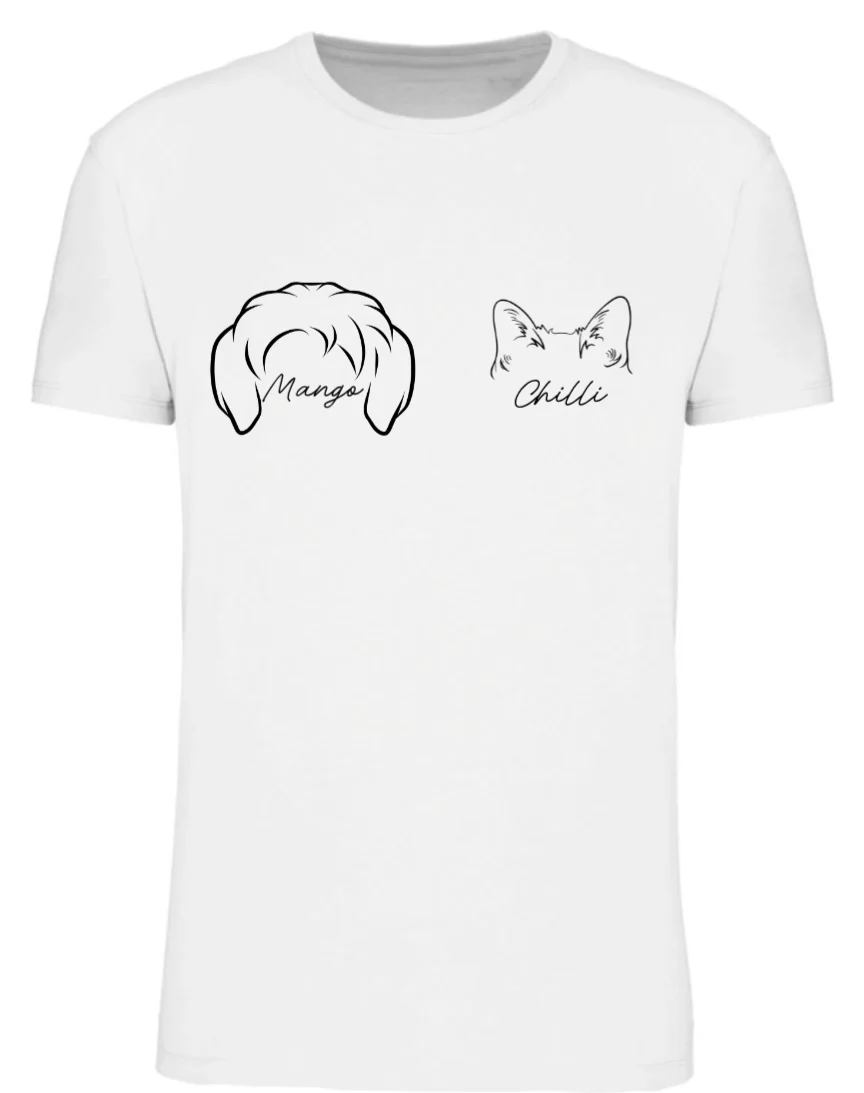 Personalizované dámské tričko se zvířecímí oušky