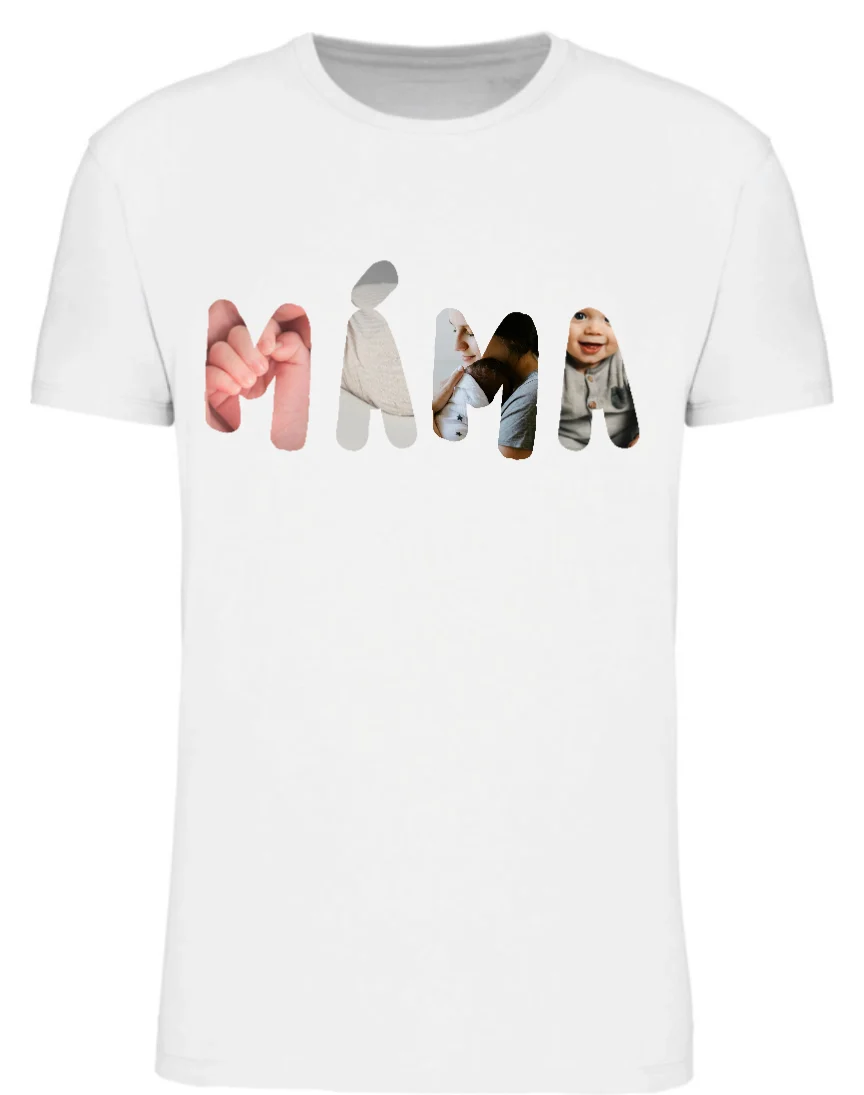 Personalizované dámské tričko - máma/babi z fotek