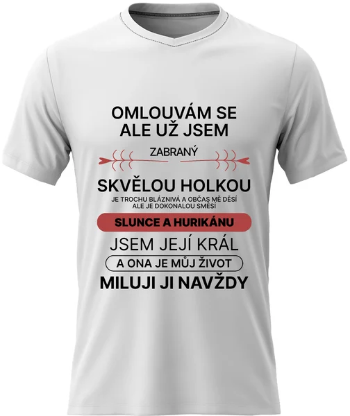 Pánské vtipné tričko - ZABRANÝ SVĚLOU HOLKOU