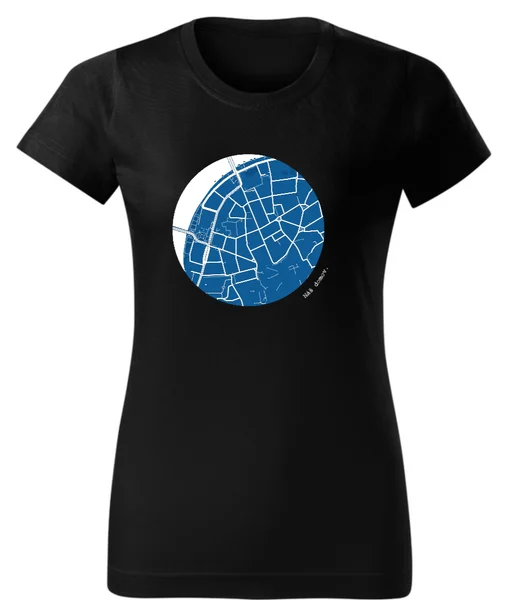 Personalizované dámské tričko s vlastním potiskem - Mapa