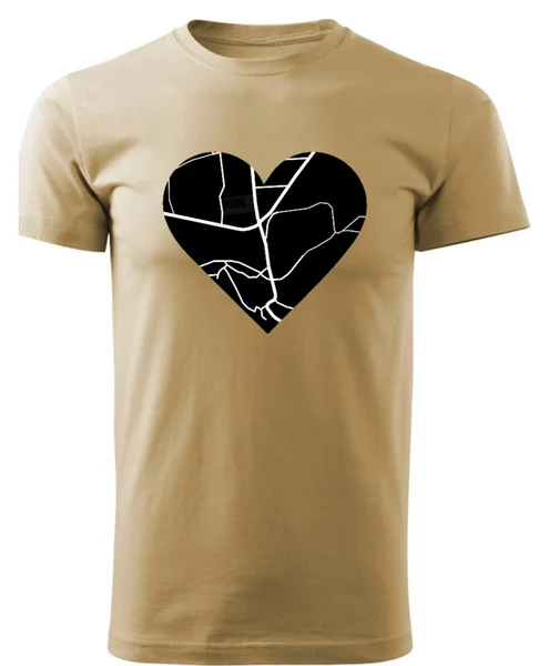 Personalizované pánské tričko s vlastním potiskem - Mapa