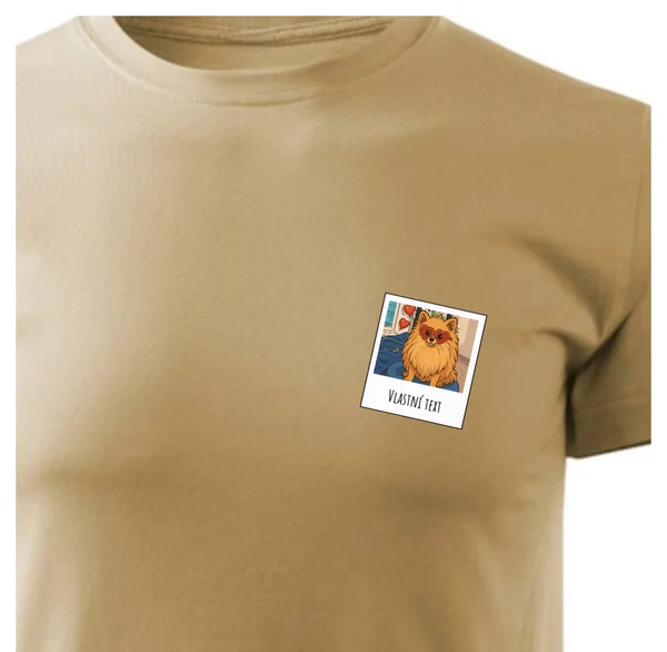 Personalizované pánské tričko s vlastní fotkou - Polaroid styl