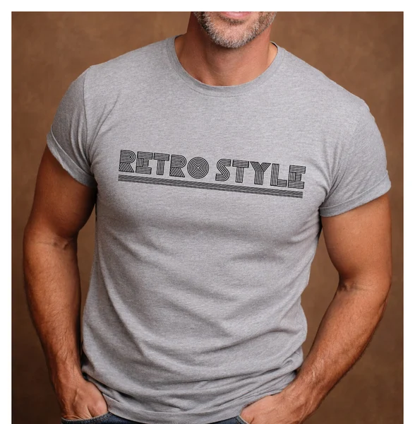 Pánské bavlněné tričko s potiskem - RETRO STYLE