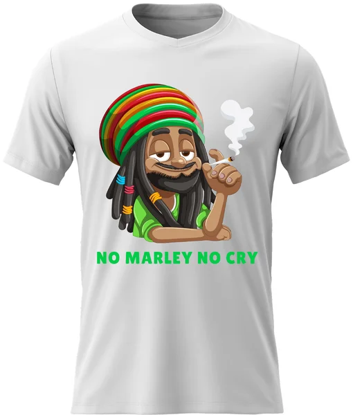 Dámské bavlněné tričko s potiskem - BOB MARLEY