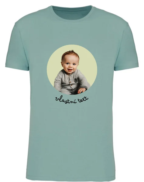 Personalizované dámské tričko s výřezem fotky na podkladu