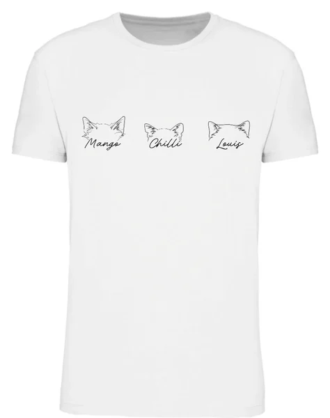 Personalizované pánské tričko se zvířecímí oušky